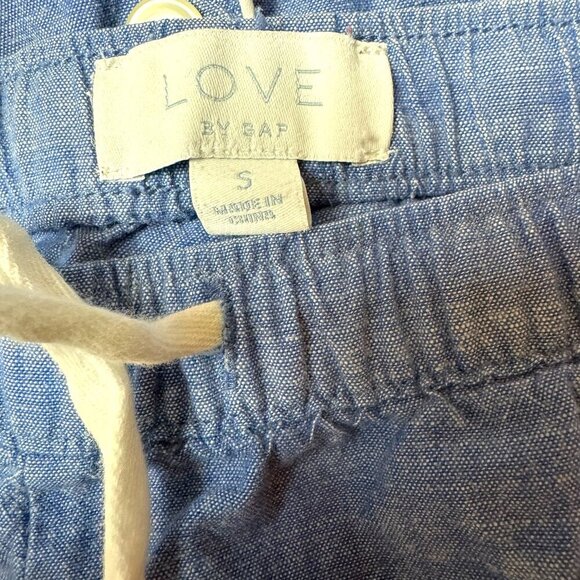 LOVE by Gap Cotton Flannel Two Piece Sleepwear‎  Light Blue w/White Piping SMALL - Picture 4 of 8